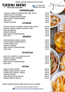 Pročitajte više o članku TJEDNI MENI 19.05.2025-23.05.2025