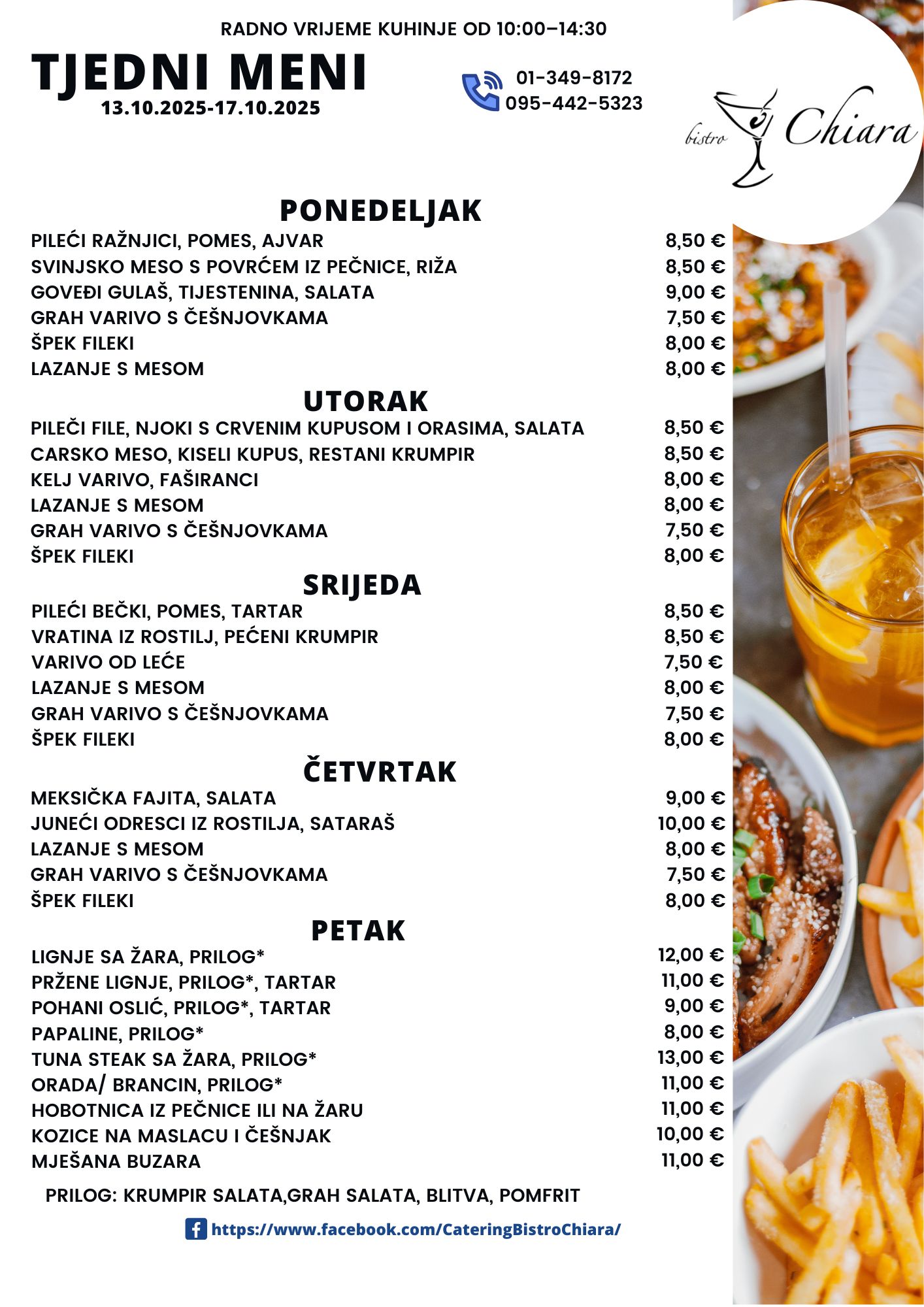 Pročitajte više o članku TJEDNI MENI 13.10.2025-17.10.2025