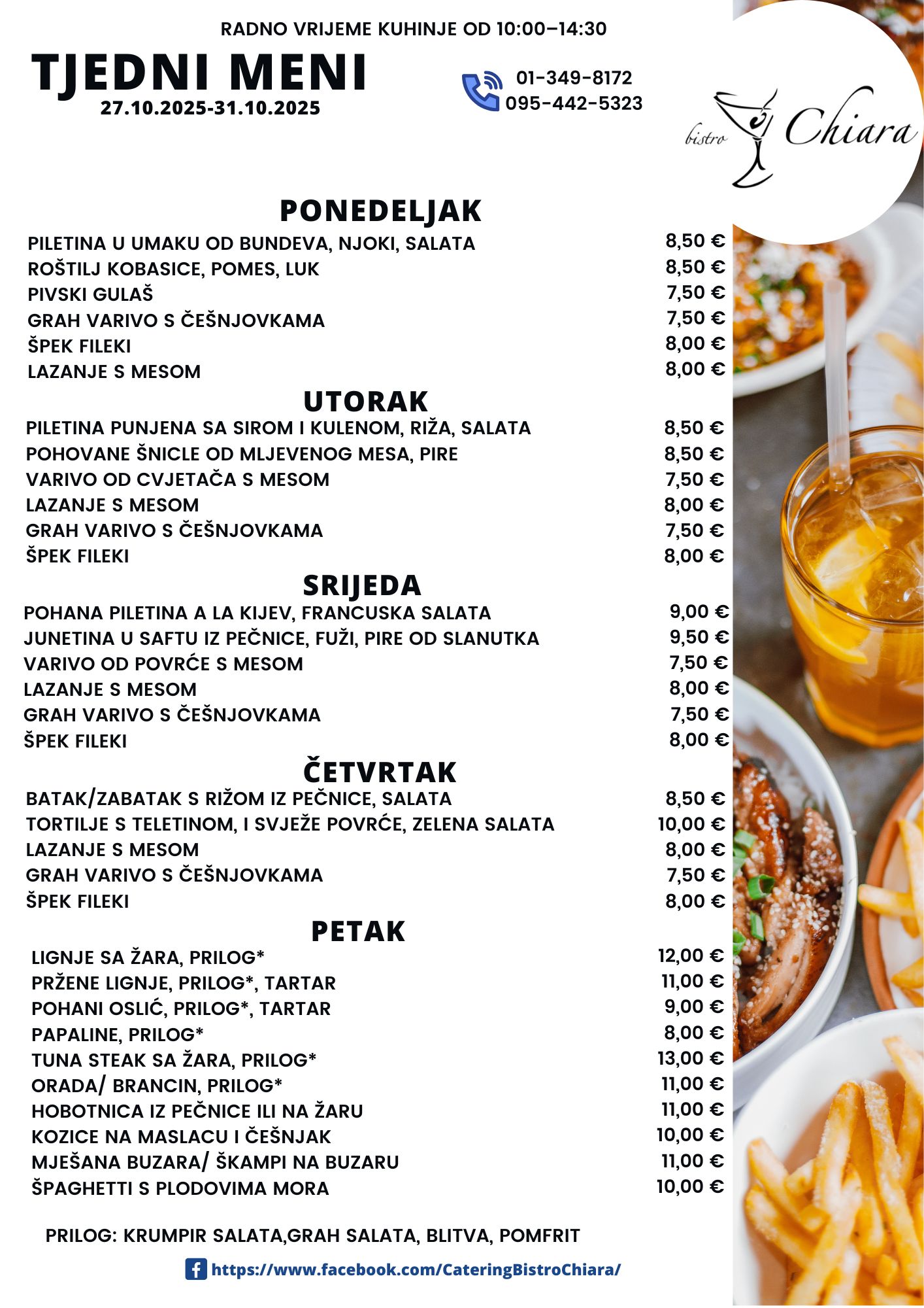 Pročitajte više o članku TJEDNI MENI 27.10.2025 -31.10.2025