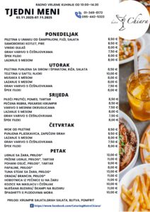 Pročitajte više o članku TJEDNI MENI 03.11.2025 -07.11.2025