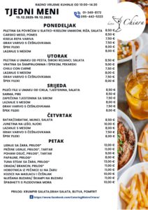 Pročitajte više o članku TJEDNI MENI 15.12.2025-19.12.2025