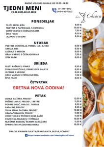 Pročitajte više o članku TJEDNI MENI 29.12.2025-02.01.2026