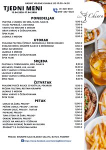 Pročitajte više o članku TJEDNIN MENI 13.04.2026-17.04.2026