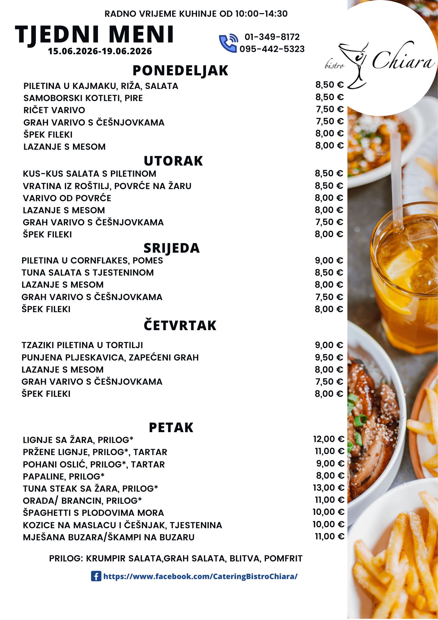 Pročitajte više o članku TJEDNI MENI 15.06.2026-19.06.2026