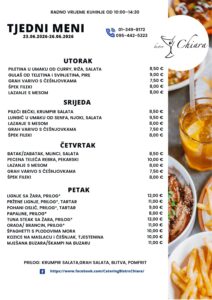 Pročitajte više o članku TJEDNI MENI 23.06.2026-26.06.2026